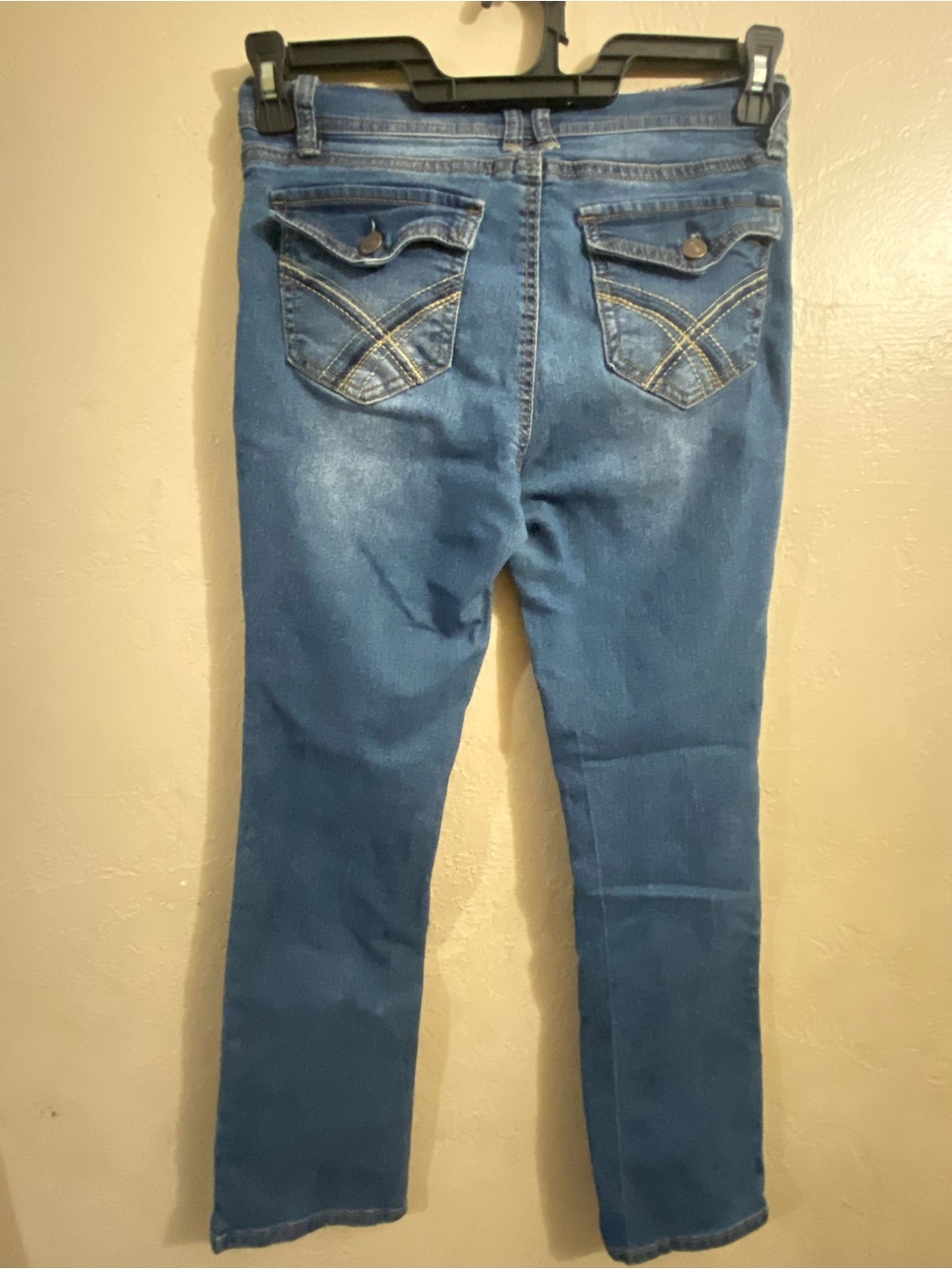 Wallflower Straight Leg Blue Denim Jeans with Back Pocket Stitching